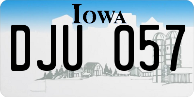 IA license plate DJU057