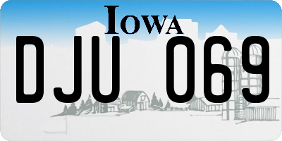 IA license plate DJU069