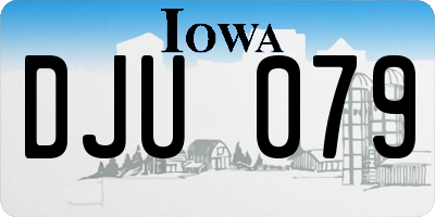 IA license plate DJU079