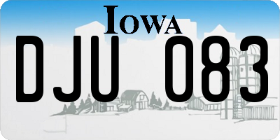 IA license plate DJU083