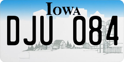 IA license plate DJU084