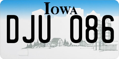 IA license plate DJU086