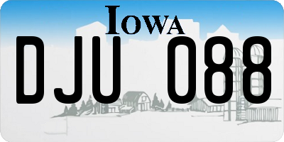 IA license plate DJU088