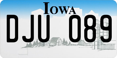 IA license plate DJU089