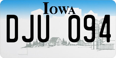 IA license plate DJU094
