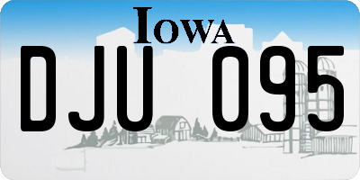 IA license plate DJU095