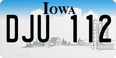 IA license plate DJU112