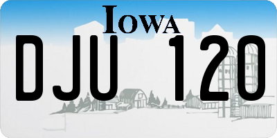 IA license plate DJU120