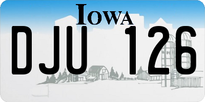 IA license plate DJU126