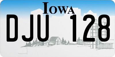 IA license plate DJU128