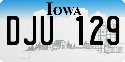 IA license plate DJU129