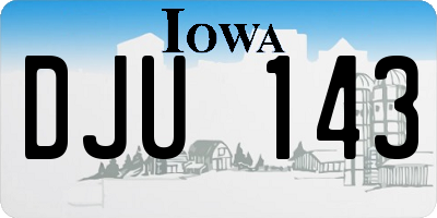 IA license plate DJU143