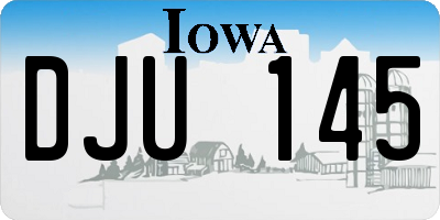 IA license plate DJU145
