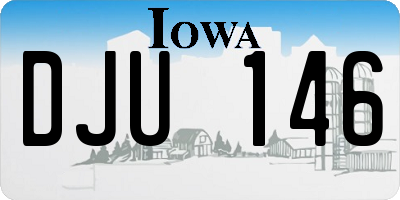 IA license plate DJU146