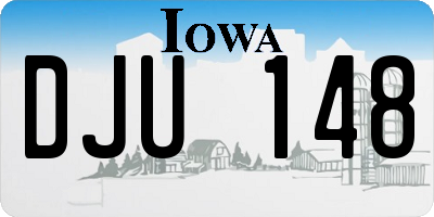 IA license plate DJU148