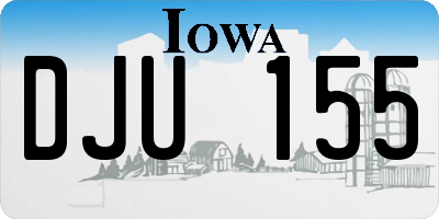 IA license plate DJU155