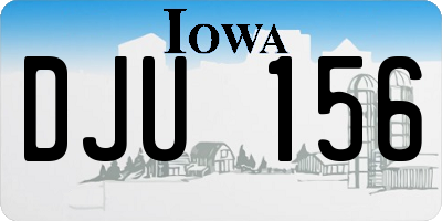 IA license plate DJU156