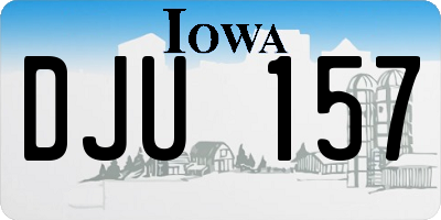 IA license plate DJU157