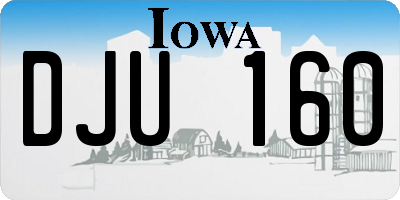IA license plate DJU160