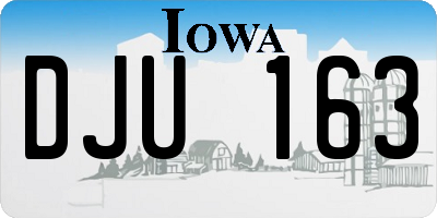 IA license plate DJU163