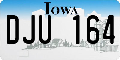 IA license plate DJU164