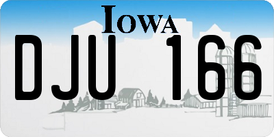 IA license plate DJU166