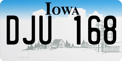 IA license plate DJU168
