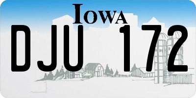 IA license plate DJU172