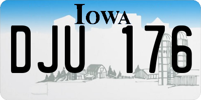 IA license plate DJU176