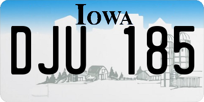 IA license plate DJU185
