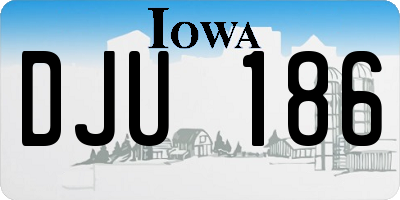 IA license plate DJU186