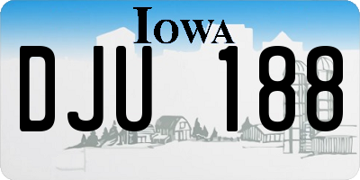 IA license plate DJU188
