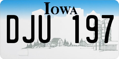 IA license plate DJU197