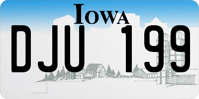 IA license plate DJU199