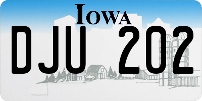 IA license plate DJU202