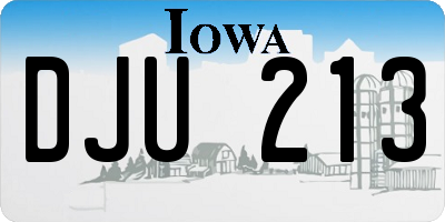 IA license plate DJU213