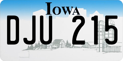 IA license plate DJU215