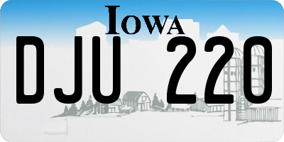 IA license plate DJU220