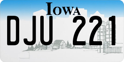 IA license plate DJU221
