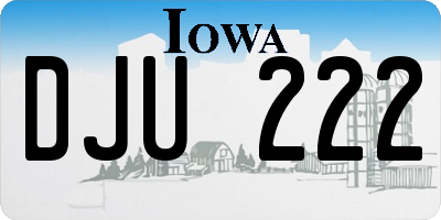IA license plate DJU222