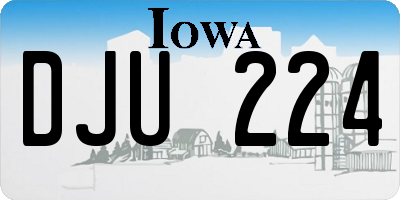 IA license plate DJU224