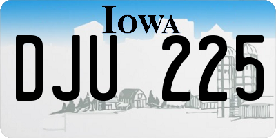 IA license plate DJU225