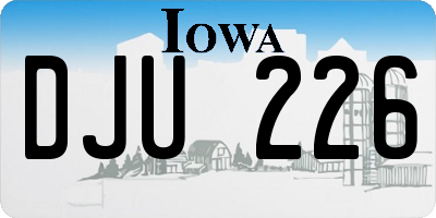 IA license plate DJU226