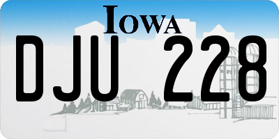 IA license plate DJU228