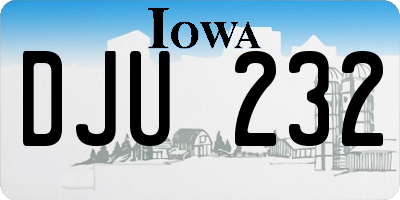 IA license plate DJU232