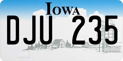IA license plate DJU235