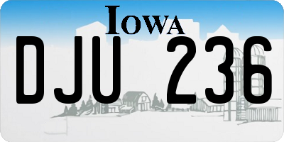 IA license plate DJU236