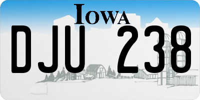 IA license plate DJU238