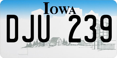 IA license plate DJU239