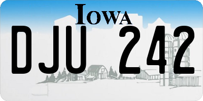 IA license plate DJU242